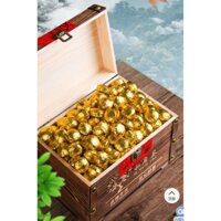 Trà phổ nhĩ nếp vân nam, phổ nhĩ bọc vàng kèm rương đựng