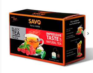 Trà SAVO Phúc Bồn Tử (Rasberry Tea) - Hộp 25 Gói x 2g