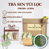 Trà Sen túi lọc (lá sen, tim sen) Thanh Thiếu Nhi Farm sấy khô, giúp an thần ngủ ngon
