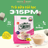Trà Sữa Tự Pha 3:15pm Vị Hoa Hồng Túi Lọc Dạng Gói Ít Đường Nhập Khẩu Đài Loan Tiện Lợi - VESTA MART