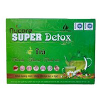 Trà Super Detox Nucare giúp thải độc thải mỡ thanh nhiệt, hộp 30 gói hòa tan