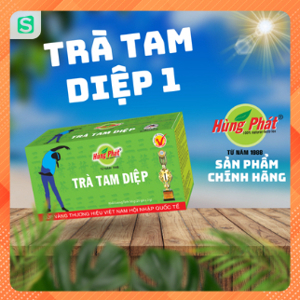 Trà tam diệp thế hệ 1 hùng phát hộp 25 gói x 2g