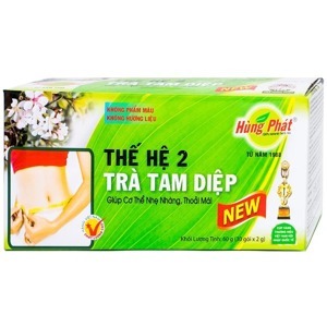 Trà tam diệp thế hệ 1 hùng phát hộp 25 gói x 2g