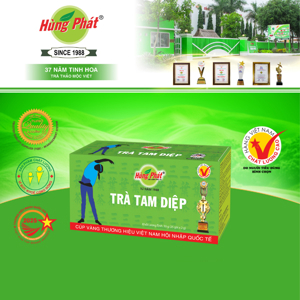 Trà tam diệp thế hệ 1 hùng phát hộp 25 gói x 2g