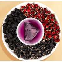 Trà Thảo Mộc Dưỡng Nhan Bổ Máu Ích Huyết Gồm Hắc Kỷ Tử Nụ Hồng Tây Tạng Dâu Tằm Thảo Mộc (30 gói)