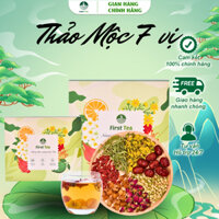 Trà Thảo Mộc Hoa Cúc Vàng 7 vị First Tea sấy khô, thanh nhiệt, giảm cân 30 gói