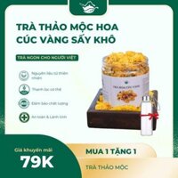 Trà Thảo Mộc Hoa Cúc Vàng Sấy Khô Nguyên Bông 50gram Hộ Trợ Mất Ngủ Hiệu Quả