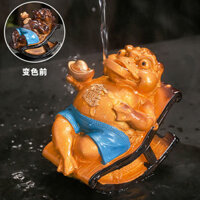 Trà Thú Cưng Đồ Trang Trí Ghế Bập bênh Thay Đổi Màu Sắc Con cóc Vàng May Mắn Bàn Trà Bàn Trà Lễ Cung Cấp Có Thể Nâng Cao Pixiu Trà Cao Cấp Thú Cưng 55