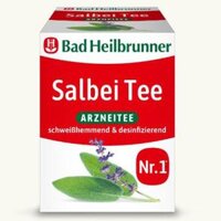 Trà thuốc trị chướng bụng đầy hơi, viêm niêm mạc họng - Bad Heilbrunner, hộp (8 gói x 1,6g).