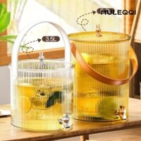 Trà trái cây Ấm đun nước pha lạnh, Ấm đun nước lạnh dung tích lớn 3,5 / 5L bằng nhựa, Xô đá gia đình có vòi đựng nước Ấm đun nước nhà bếp dã ngoại