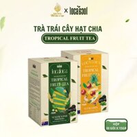 Trà trái cây hạt chia hoà tan LOCALOCA TROPICAL FRUIT TEA vị Xoài Xanh và vị Táo Dứa hộp 20 gói