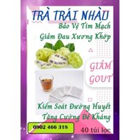 TRÀ TRÁI NHÀU - Giảm Gút hiệu quả - 40 túi lọc, Trà Đông Y Việt