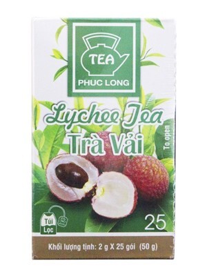 Trà túi lọc Phúc Long vải 25 gói x 2g