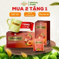 Trà túi lọc Twinigs Peach Tea hộp 25 gói | trà Twinings túi lọc hương đào - Pico Food