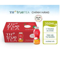 Trà Vải tự nhiên TH True Tea dung tích 350ml thùng 24 chai hàng có sẵn