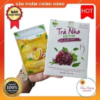 Trà Vang Nho detox tặng kèm gói vitamin HỖ TRỢ GIẢM CÂN