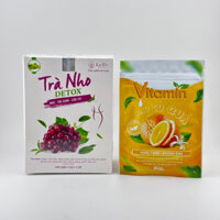 Trà Vang Nho Kelly Detox hộp 12 gói hỗ trợ kiểm soát cân nặng