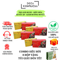 Trà Vỏ Đỗ Xanh - An Lành Đón Tết - Giúp thanh lọc, Giải độc giải rượu,Điều hòa huyết áp -Combo 8 hộp