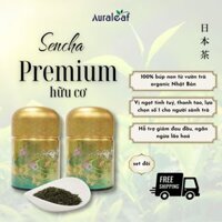 Trà Xanh Sencha Hữu Cơ Premium Nhật Bản Auraleaf - Set 2 Hộp 80g - Hỗ Trợ Đốt Mỡ, Tăng Sức Khỏe Tim Mạch