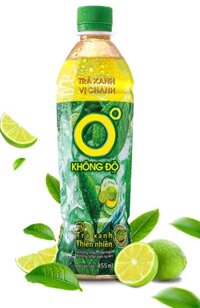 Trà xanh vị chanh 0 độ chai 455ml