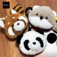 Trabele Gấu Trúc Đỏ Móc Khóa Hoạt Hình Cặp Đôi Vui Nhộn