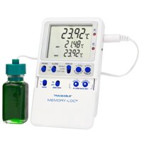 Traceable Memory-Loc Temperature Monitoring & Data Logger Kit (TM-6440) Refrigerator Freezer Thermometer Data Logger, Calibrated with Glycol-Encase...