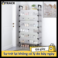 TRACKKK Kệ Inox3 ,5 ,7Tầng Có Vách Ngăn Chắn Bụi, Giá Inox Để Giày Dép  Tầng Có Nắp Đậy, Tủ Giày Thế Hệ Mới