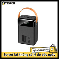 TRACKKK Pin dự phòng siêu khủng 100000mAh QC 100W và PD 100W, kèm sẵn 2 cáp sạc, có đèn pin (2 màu)