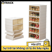 TRACKKK Tủ giày gấp gọn hộp đựng giày trong suốt 3,6Tầng Có thể đặt ủng