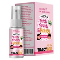 TracyBee - Keo ong BRAZIL dạng xịt 30ml hỗ trợ ngăn ngừa ho, viêm họng - Màu hồng vị trái cây - em bé