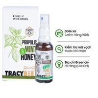 Tracybee Xịt Keo Ong Xanh Vị Bạc Hà Hỗ Trợ Cải Thiện Viêm Họng, Ho 30ml