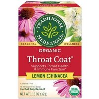 Traditional Medicinals, Organic Throat coat Lemon echinacea , 16 Wrapped Tea Bags