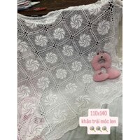trải bàn phủ đan  móc handmade vintage hàn quốc
