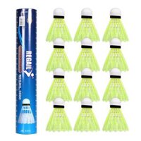 Trái cầu lông Regail Bền nhựa biston Shuttlecocks - Yellow - 12pcs