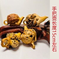 Trái Cây Đen Gỗ Tay Cầm Miếng Chơi Có Đĩa Chơi Đồ Chơi Nhỏ Bồn Tắm Tự Nhiên Gỗ Camellia Đồ Trang Trí Tự Nhiên 3.20