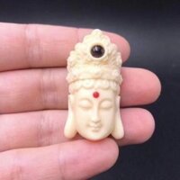 Trái Cây Ngà Quan Âm Đầu Mặt Dây Chuyền Vòng Tay 108 Dây Chuyền Nam Nữ Cặp Đôi Vòng Tay Dài Ngà Trái Cây Vòng Cổ Bùa Hộ Mệnh20250311