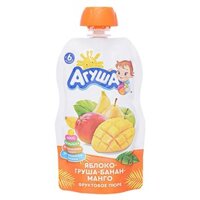 Trái cây nghiền Agusha táo, lê, chuối và xoài túi 90g (từ 6 tháng) - Giao bao bì ngẫu nghiên