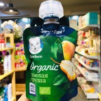 Trái Cây Nghiền Gerber organic Lê ( Túi 90g )