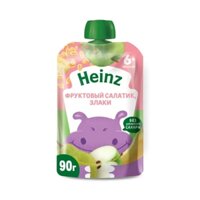 Trái Cây Nghiền Heinz Natural Nga Vị Táo, Lê, Chuối, Lúa Mạch, 90G (6M+)