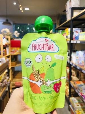 Trái cây nghiền hữu cơ FruchtBar Đức 6m (100g)