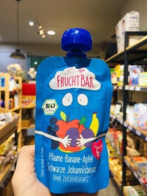 Trái cây nghiền hữu cơ FruchtBar Đức 6m (100g)