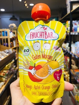 Trái cây nghiền hữu cơ FruchtBar Đức 6m (100g)