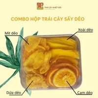 Trái Cây Sấy Dẻo Không Đường 500g Mix 5 Loại Xoài, Dứa, Mít, Cam, Đu Đủ, Hoa quả sấy dẻo đặc sản