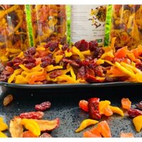 Trái Cây Sấy Dẻo - Lựa Chọn Hoàn Hảo Cho Mẹ Bầu - FREE SHIP - Mix 5 Loại Trái Cây Tươi Và Xí Muội Sấy Dẻo Tự Nhiên 250g