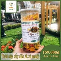 Trái Cây Sấy Dẻo và Xí Muội Thơm Ngon Bổ Dưỡng Hộp 500g - HaNa FoodMap