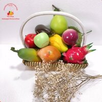 trái giả Thanh long, Đủ dài, Cầu gai dài, Xoài cát, Ổi , ĐIều, Cam mỹ, Quýt, Dừa xanh, Táo mỹ Combo 10