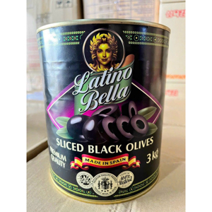 Trái oliu đen không hạt hiệu Latino Bella 3kg