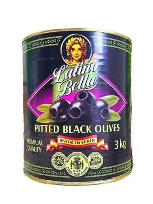 Trái oliu đen không hạt hiệu Latino Bella 3kg