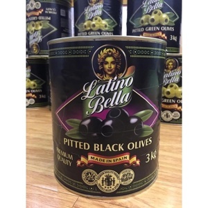 Trái oliu đen không hạt hiệu Latino Bella 3kg