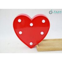 Trái tim đèn Led màu đỏ để bàn số 7 TTTM